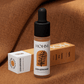 cedarwood essential oil with blanket background
