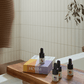 self care essential oils in bathroom